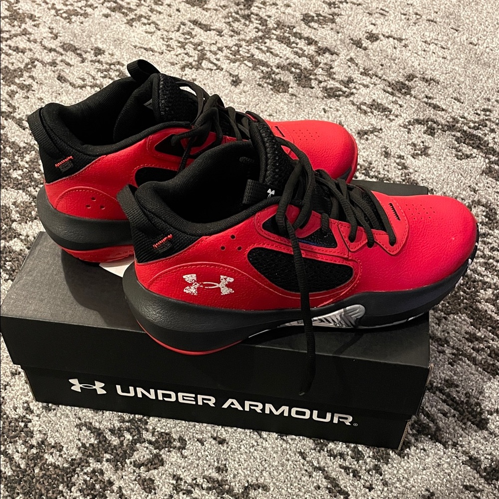 Under Armour Red and Black Athletic Shoes